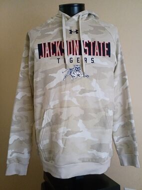 Under Armour Jackson State Tigers Beige Camo Hoodie